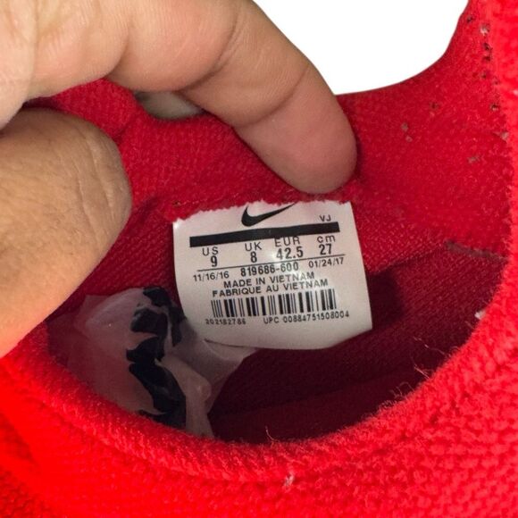 Nike Mens Sock Dart 819686-600 Red Running Shoes Sneakers Size 9 - Picture 4 of 8